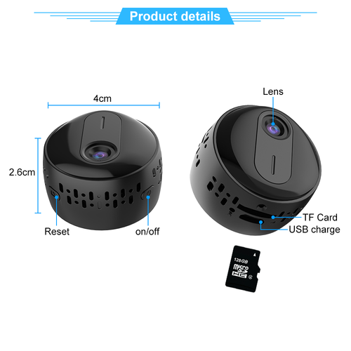 2MP 1080P Mini Wifi Camera  Home Security Camcorder