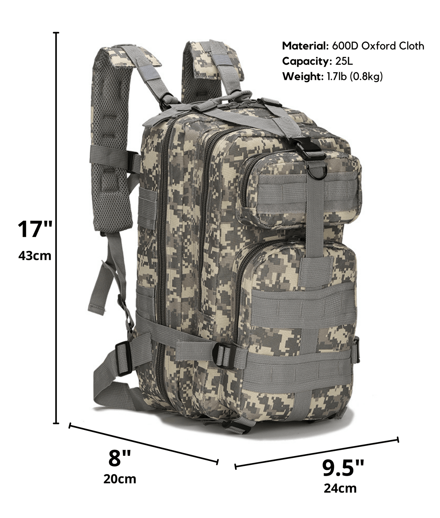 Tactical 25L Molle Backpack