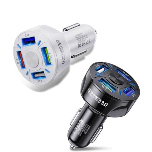 2 PACK PBG LED 4 Port Rapid Car Charger - Charges 4 Devices at once!